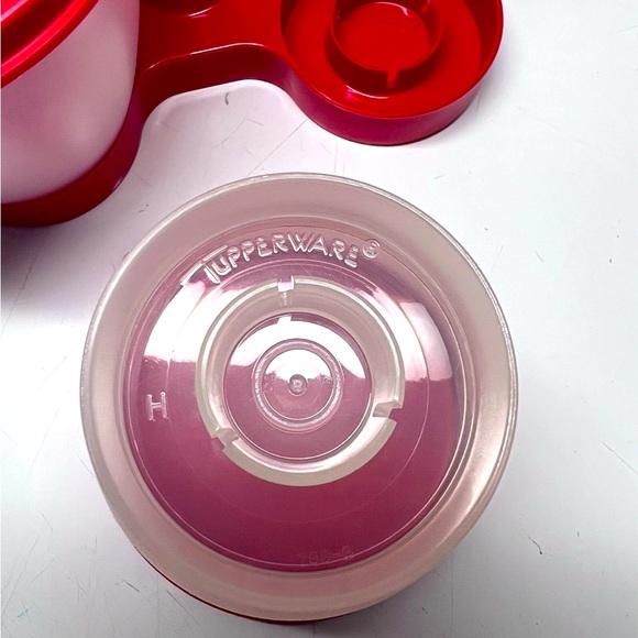 Vintage Tupperware Condiment Set Caddy Containers Covers Spoons - Picture 4 of 5